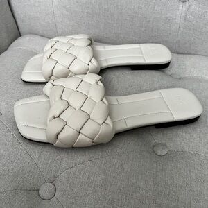 Marc Fisher NEW Sandal slide with braided leather strap. SIZE 10